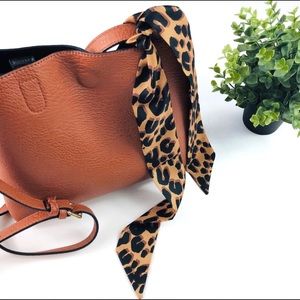 3/$15 Leopard Print Twilly Purse Head Neck Scarf